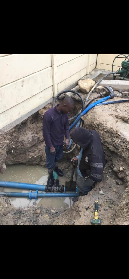 Plumbing project — on-site work