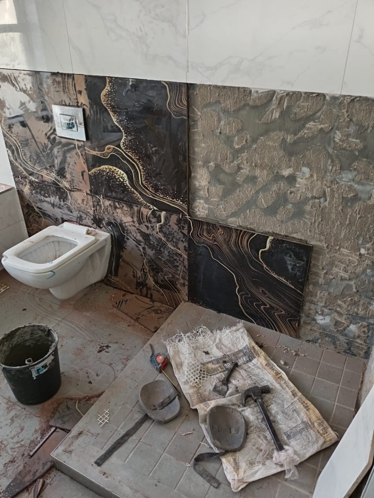 Bathroom basin installation