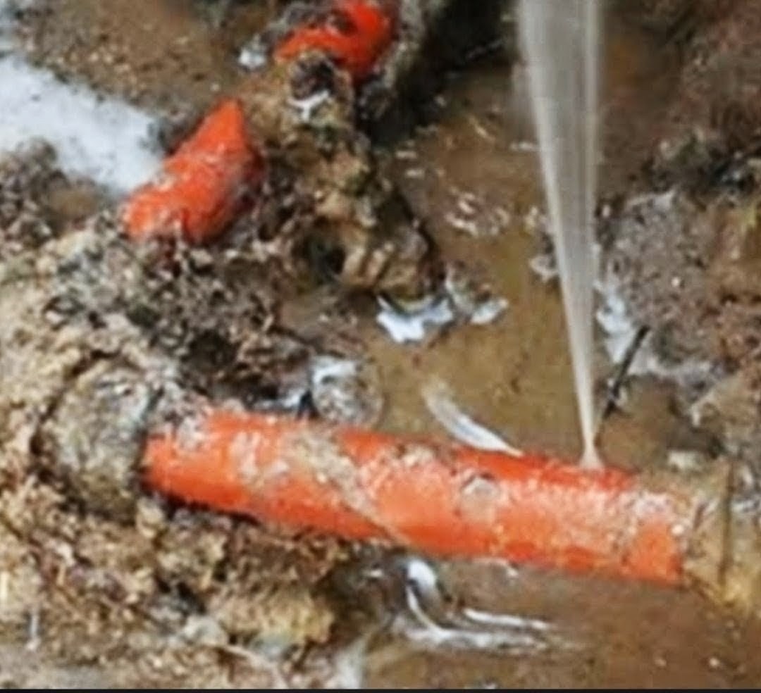 Leak detection — burst pipe found