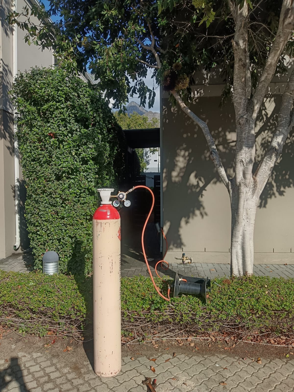 Leak detection — equipment close-up